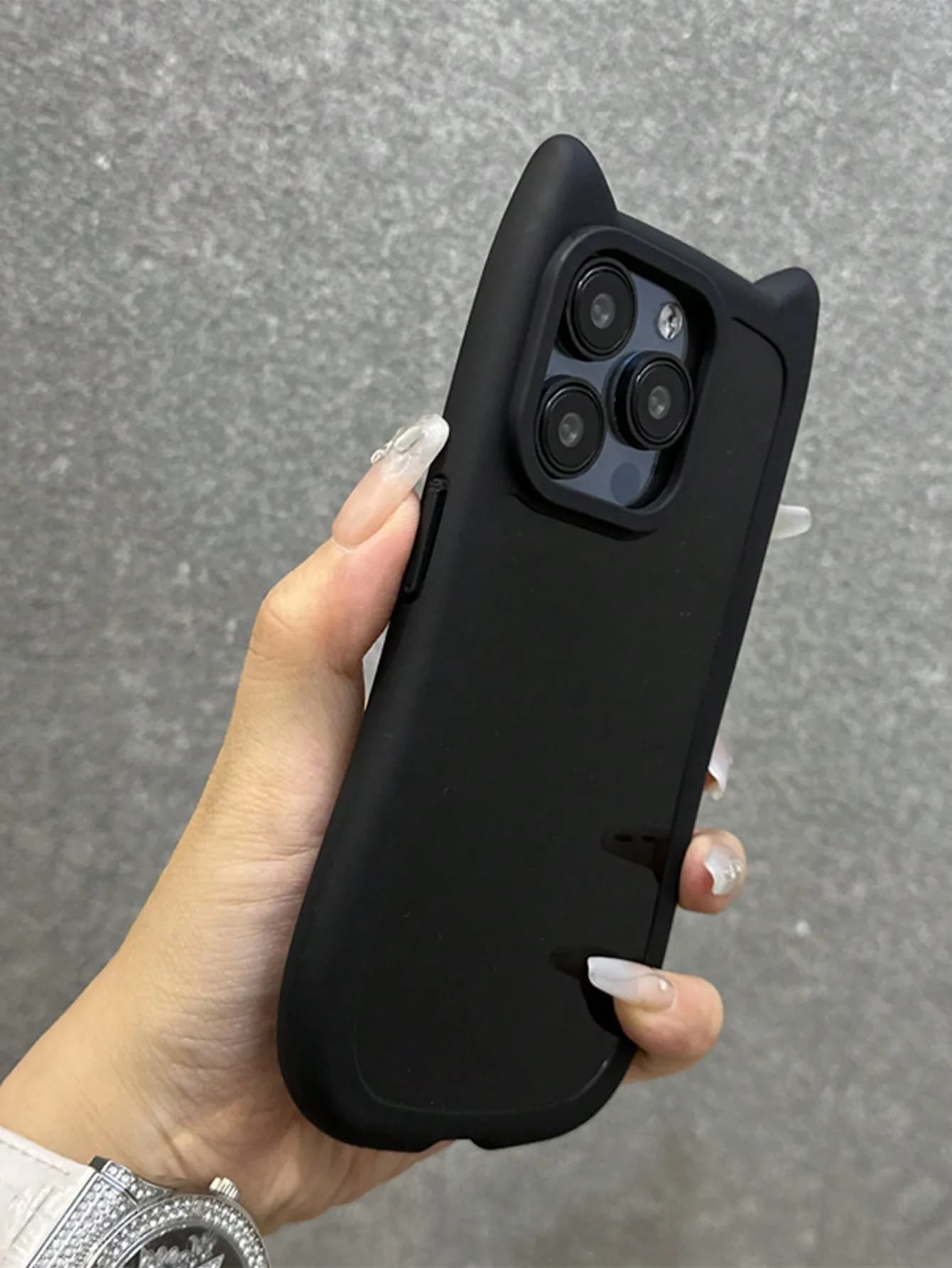 Cute minimalist animal ear style novel phone case, cat ear shaped phone case compatible IPhone 16 Pro Max/16/16 Pro/16 Plus/15/15 Pro Max/15 Pro/15 Plus/11/12/13/14 Pro Max/11 Pro Max/12 Pro/12 Pro Max/13 Pro Max/14 Pro/14 Pro Max/14 Pro Max/14 Plus