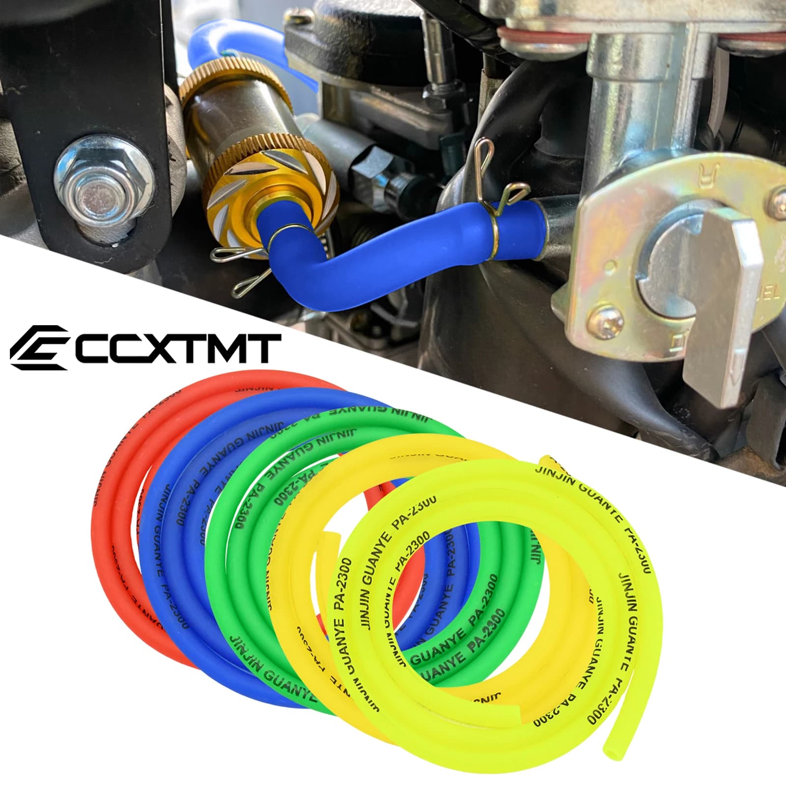 Motorcycle ATV Scooter 1M 3M 5M 5 Color Petrol Fuel Line Hose Gas Oil Pipe Rubber Soft Tube For KTM Yamaha Kawasaki Suzuki Honda