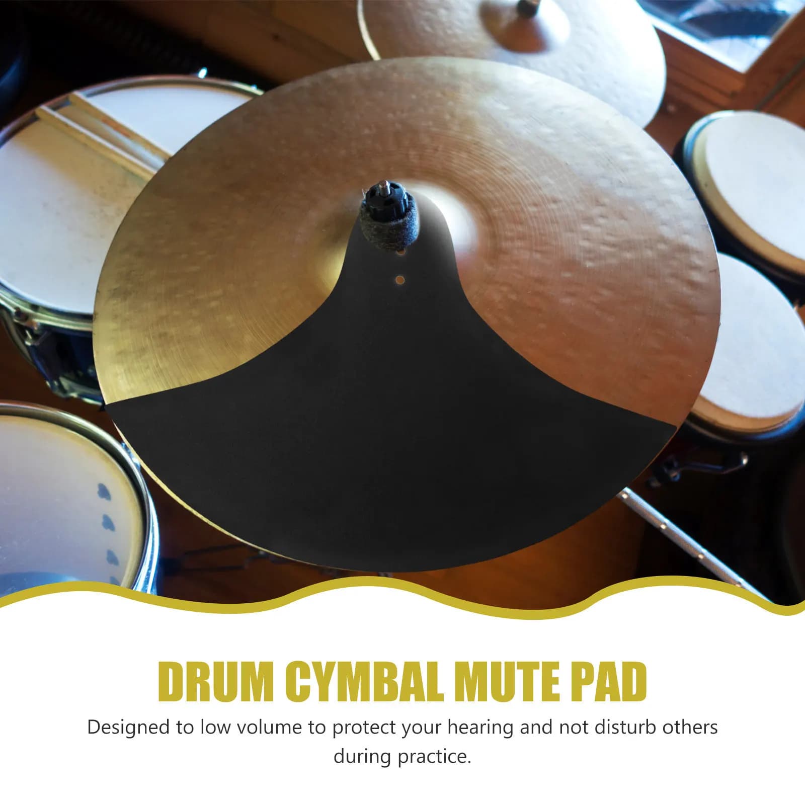 2Pcs Drum Cymbal Mute Pad Drum Practice Noise Reduction Pad Silent Dampener Perfect Sound Control Instrument Accessory