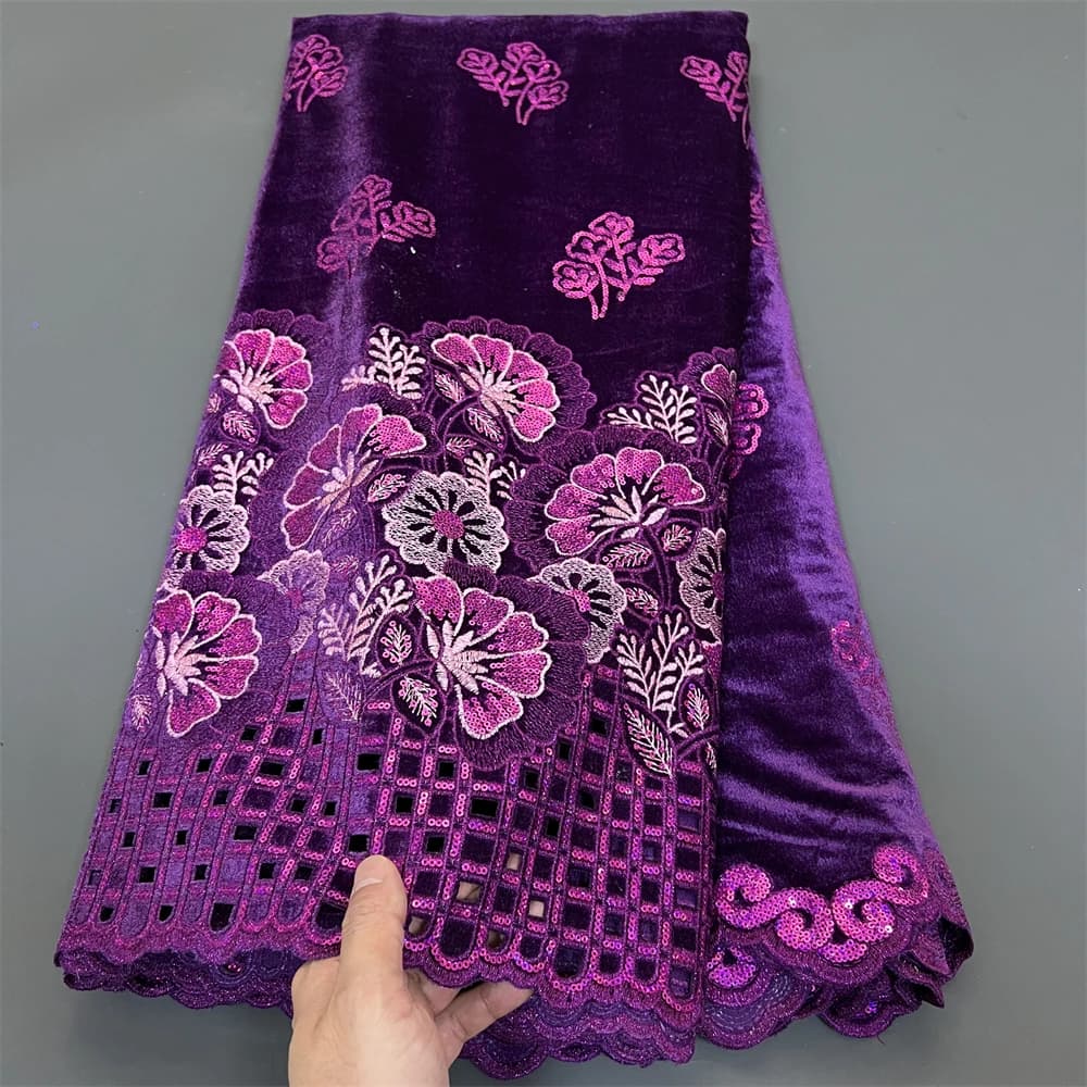 2026 Nigerian Tulle Lace Fabric for Sewing, Wedding Dress, Chiffon Party Guipure, High Quality, Velvet, 5Yard, PS0048