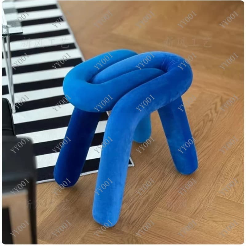 Colorful Makeup Stool with Soft Cushion, Modern and Simple Toe Chair, Bedroom Furniture and Home