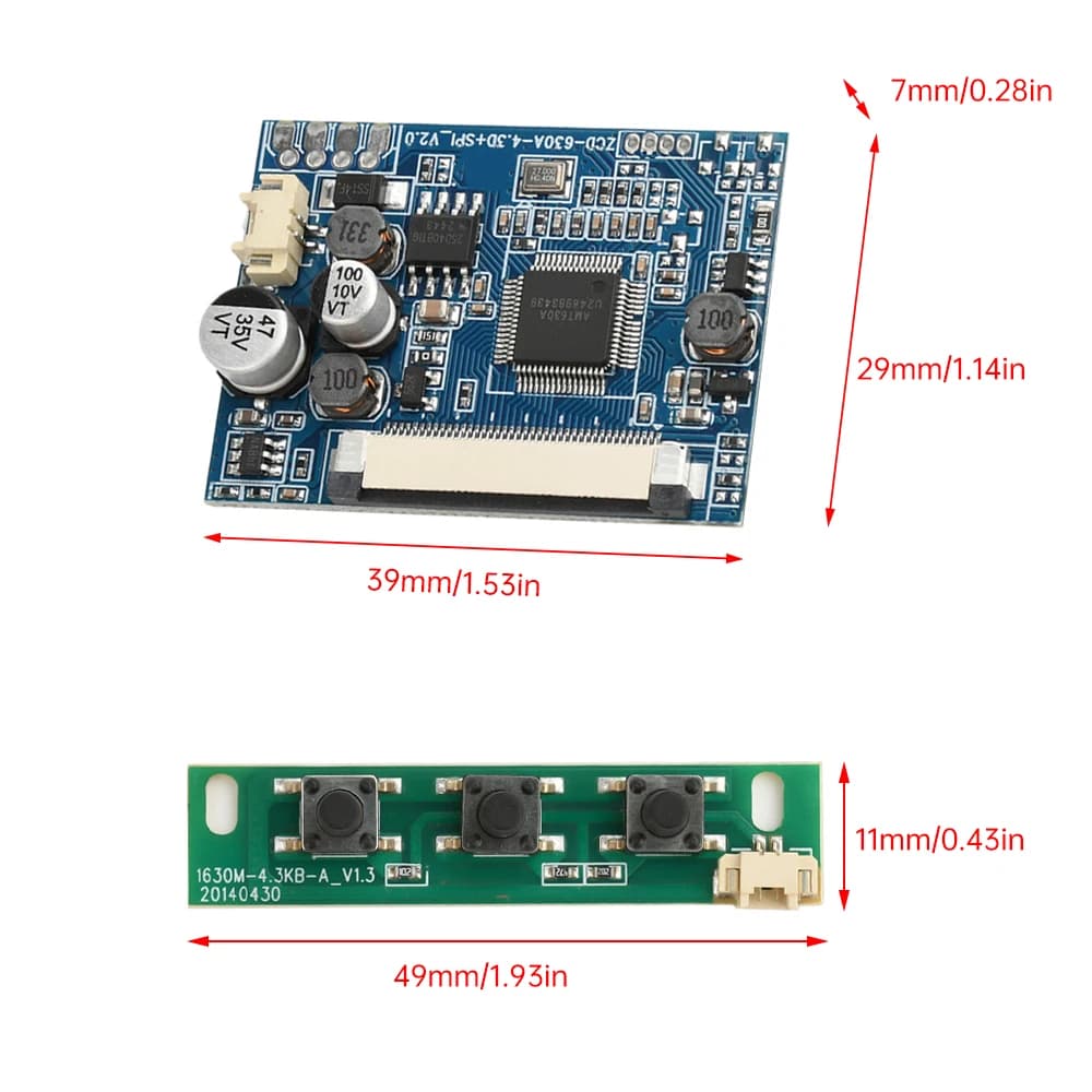 Kit modulo scheda driver display LCD da 4,3/5 pollici Monitor per cornice per foto digitale AV per auto Accessori auto multifunzione