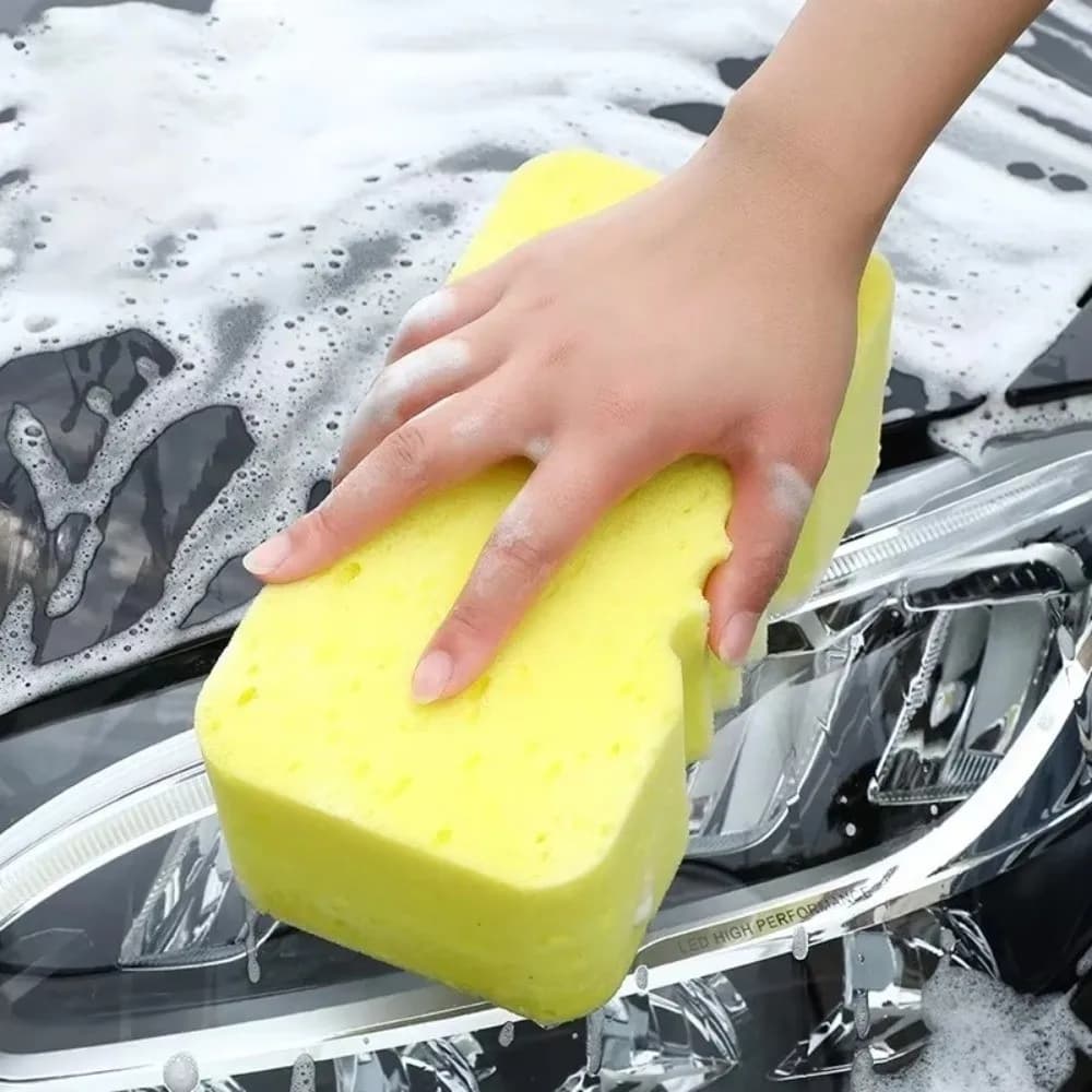 2pcs Durable Large Size Car Wash Sponge Scratch-Free Foam Cleaning Sponge Block High Density Wax Polishing Sponge Car Washing