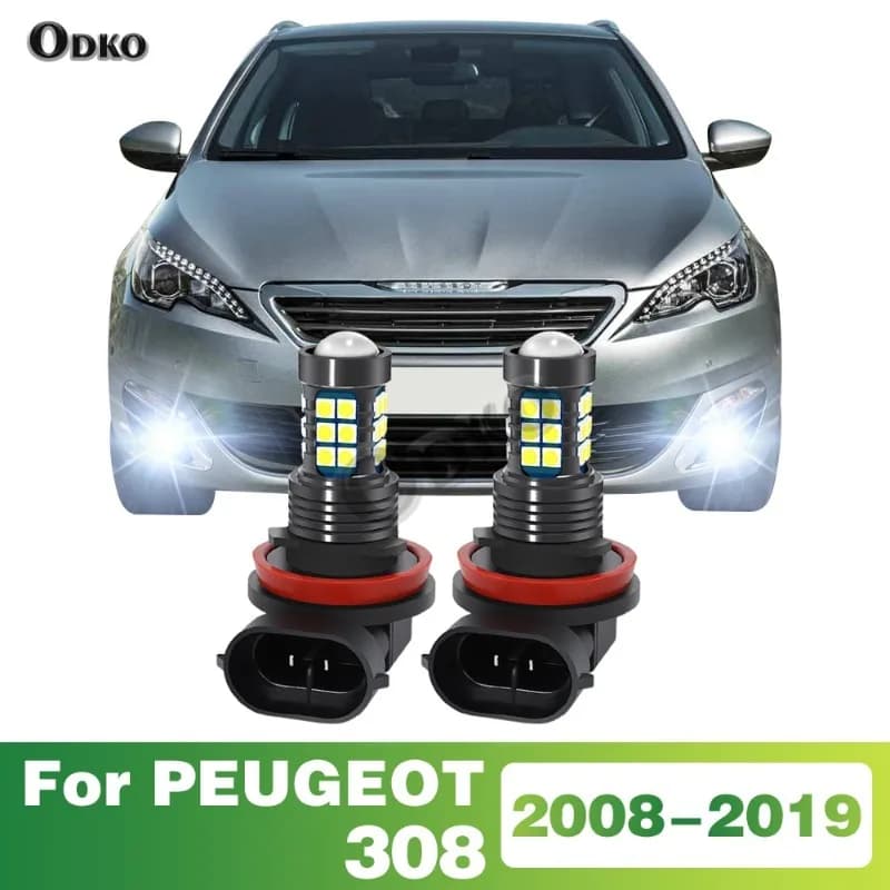 2X Lampadina LED per Fendinebbia Anteriore Auto per PEUGEOT 308 2008-2019 Accessori