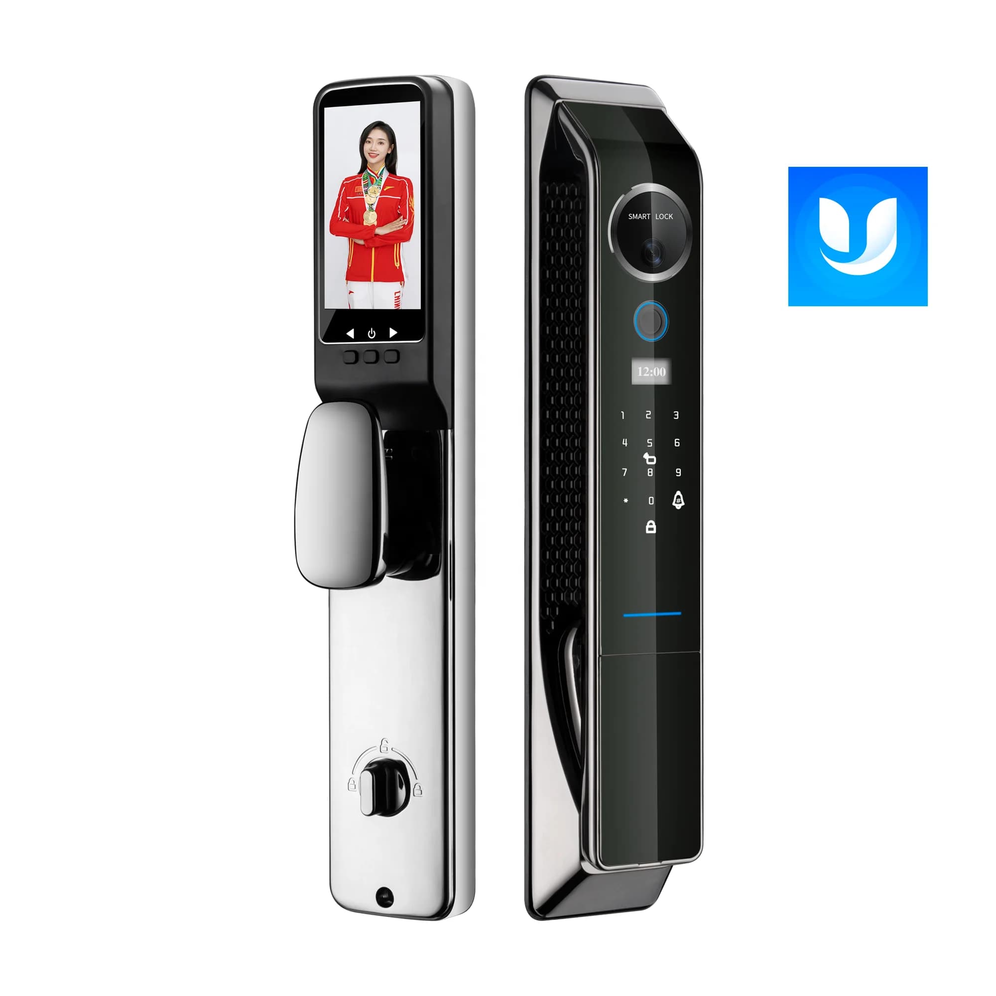 Serratura elettronica biometrica per impronte digitali con password digitale della fotocamera e serratura per impronte digitali