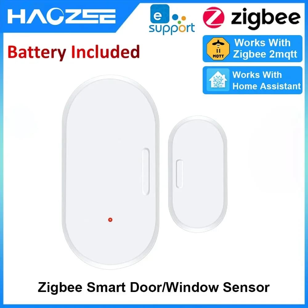 Ewelink ZigBee Sensore per porte e finestre Sensore di contatto Allarme antifurto di sicurezza Sensore per porte magnetiche Supporto Assistente domestico Zigbee2mqtt