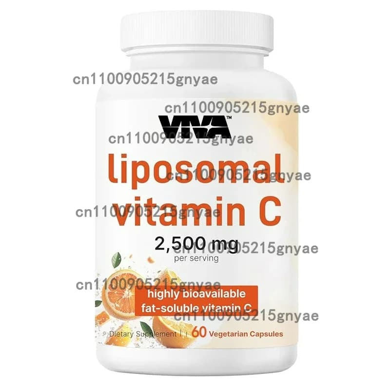 Liposomal Vitamin C 2,500 mg 60 herbal capsules Highly bioavailable fat soluble form Immune support and antioxidant suplement