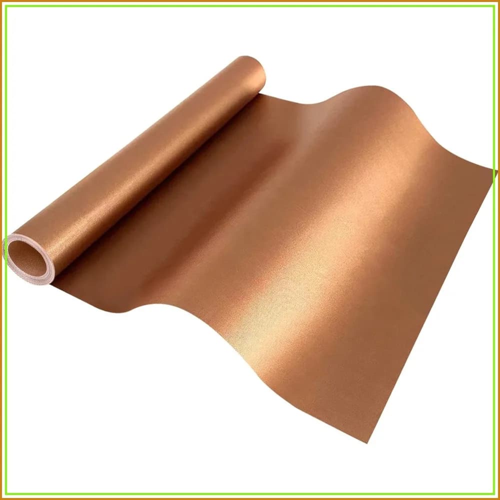 BBQ Grill Mat Roll, Cut to Size Outdoor Grill Mats, Non-stick for Gas Charcoal Electric Grill, 15.75x120 Inch Copper