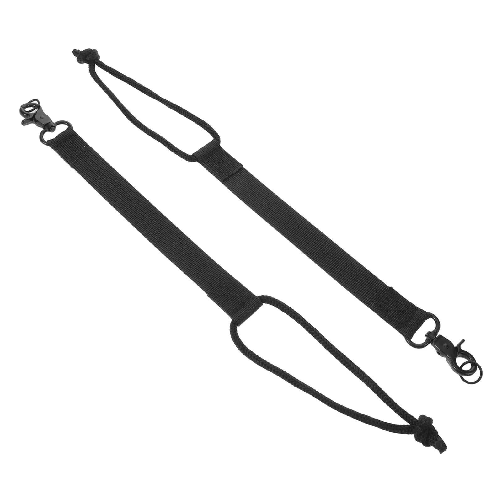 2Pcs Black Adjustable Snowboard Leash Cord Secure Boot to Board Connection Ski Boot Binding Aid Snowboard Safety Leash