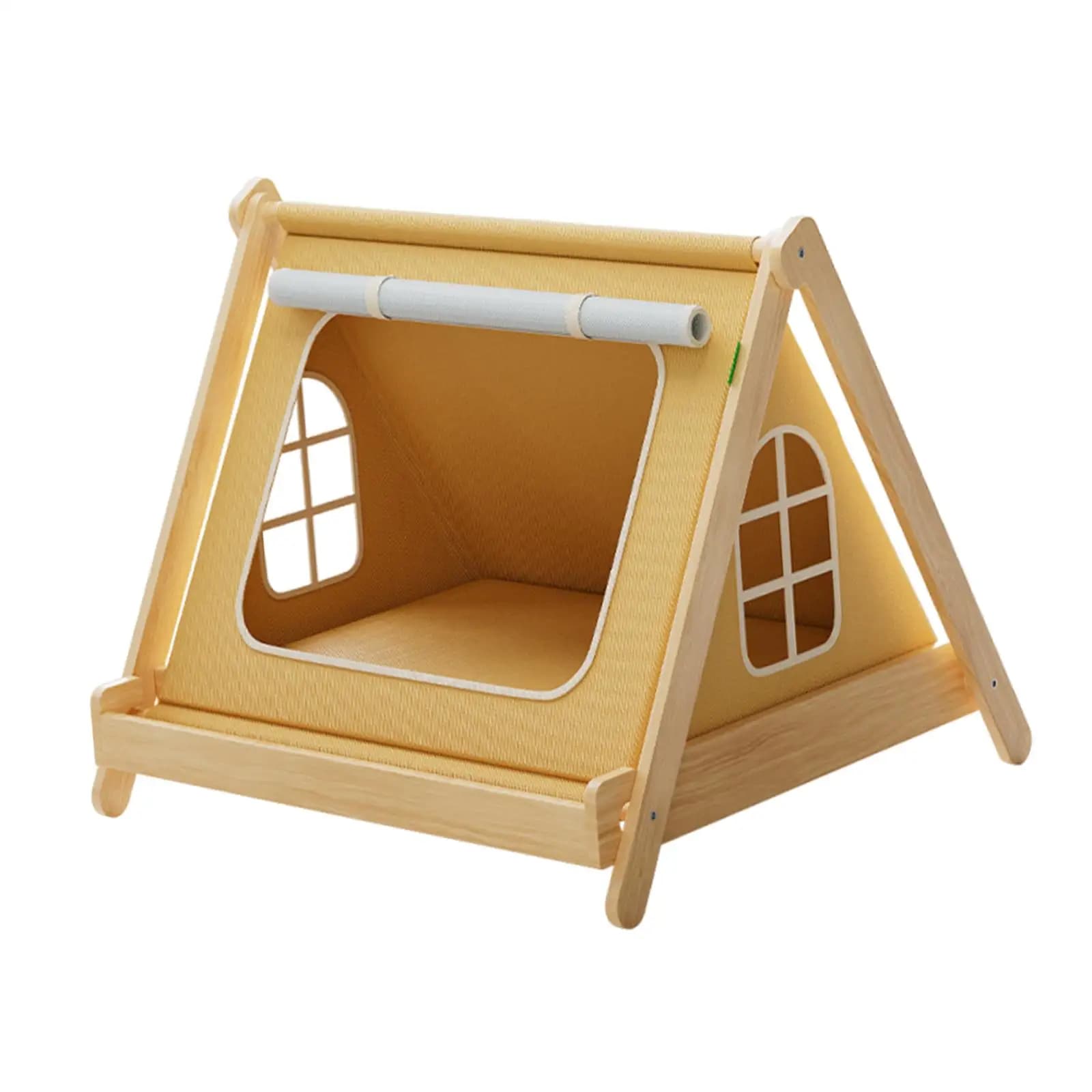 Tenda per cani da interno con tenda avvolgibile, letto rialzato versatile per animali domestici, ideale per soggiorno, viaggi, ricci, conigli e camera da letto