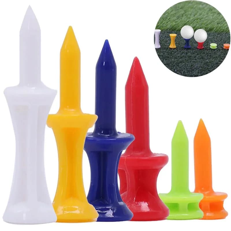 50 Pz/pacco Tees da Golf Professionali 25mm-51mm Castello Arancione Accessorio per Golfisti Tees da golf in plastica perfetti per Teeing la palla