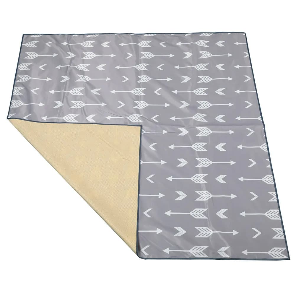 Cuscino per sedile impermeabile quadrato, 1 pezzo, tappetino antiscivolo per la casa, cucina, bagno, motivo a freccia grigia, copertura di sicurezza per uso domestico
