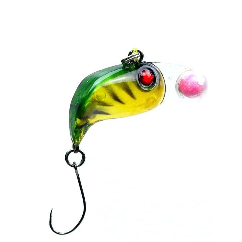 DUODUOYU 1PCS 2.5g/25mm Trota Mini vib Richiamo di Pesca Crankbait Micro Minnow Manovella Esche Dure Artificiali Attrezzatura da pesca d'acqua dolce