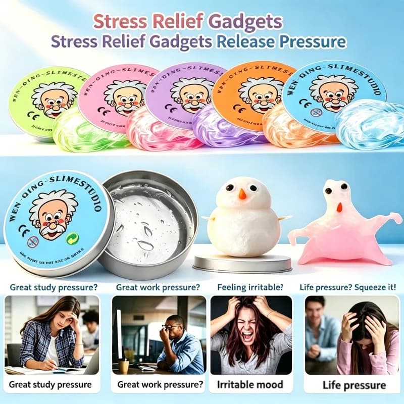 NEW Reusable Putty Liquid Crystal Bouncy Slime Toy Set Kid Safe Mud Stress Relief Toy Color Clay Handmade DIY Handgum Playdough