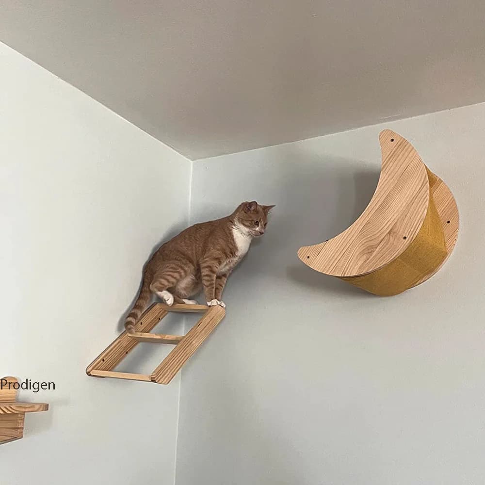 Corda in sisal montata a parete Struttura da arrampicata per gatti Grab Board Arrampicata per gatti Casa sull'albero Letto Torre Colonna Piattaforma da parete per gatti Mobili per animali domestici