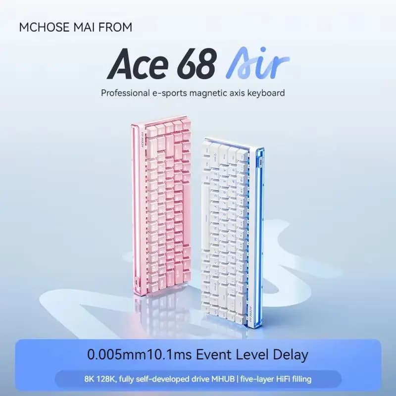 Tastiera Meccanica Magnetica Mchose Ace68 Air 2, Tastiera da Gaming Personalizzata a Bassa Latenza per Uso Ufficio