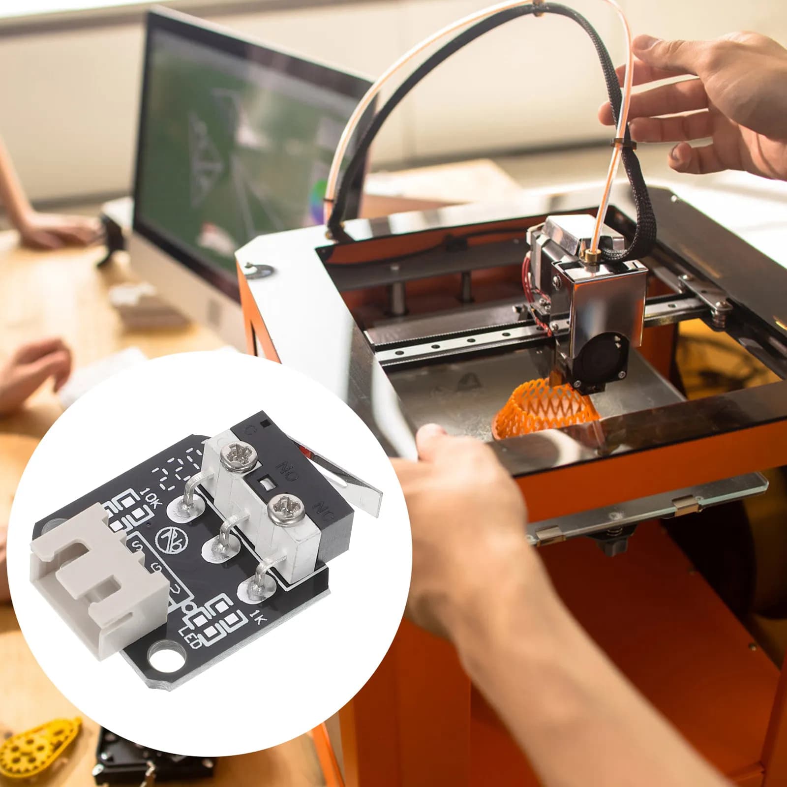 5 Pezzi Interruttore di Fine Corsa Meccanico ad Alte Prestazioni per Stampante 3D, Ricambi e Accessori per Stampanti 3D