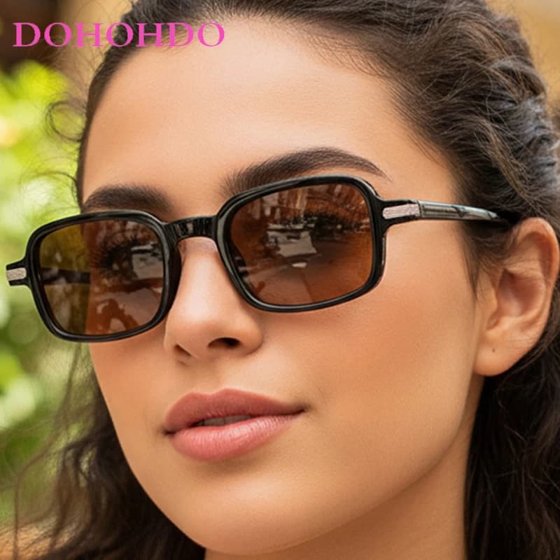 Occhiali da sole vintage di lusso quadrati per unghie di riso da donna Trendy Classic Brand Occhiali da sole da uomo Occhiali da guida per esterni Occhiali da donna UV400