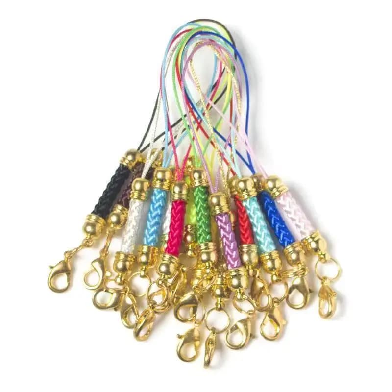 20PCS string keyring with jump ring cord to make accessories DIY Keychain wholesale
