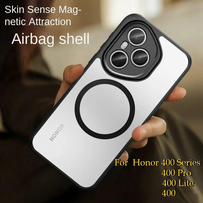 Protective Cover Opaca Effetto Pelle per Custodia MagSafe Honor 400 200 Pro Magic 8 7 6 Lite X9 A B C D X70 X60Pro X50 X40 Power GT Pro