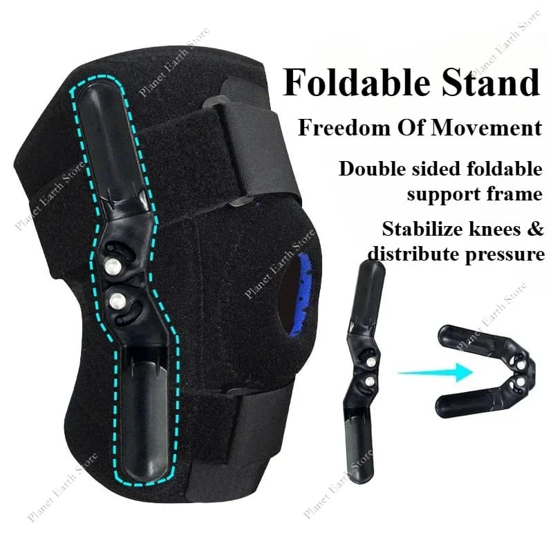 Supporto per ginocchio regolabile con ginocchiera 1PC con stabilizzatori laterali adatto per allenamento sportivo e supporto per tendine rotuliano per dolore al ginocchio