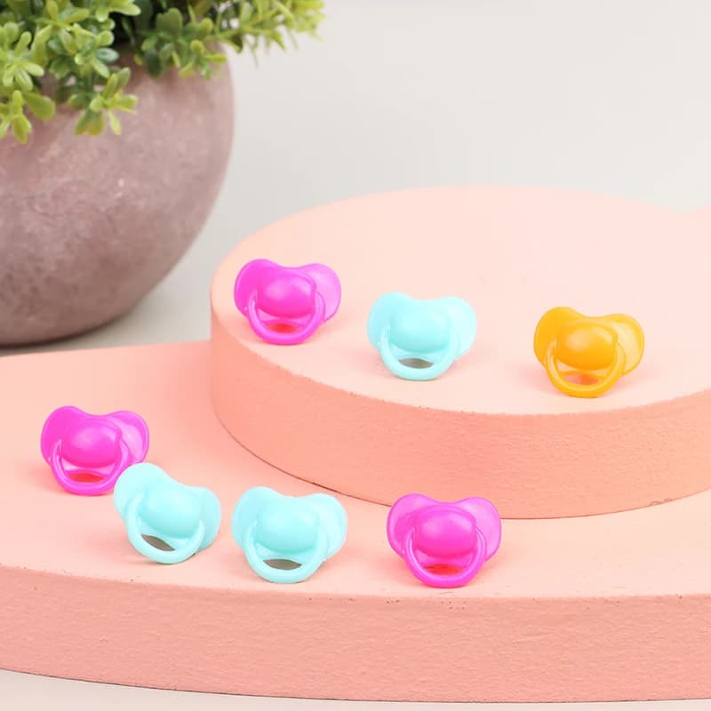 20 pezzi bambola in miniatura ciuccio espressione ciuccio giocattolo accessori giocattoli di plastica casetta da gioco giocattoli casa delle bambole per bambini