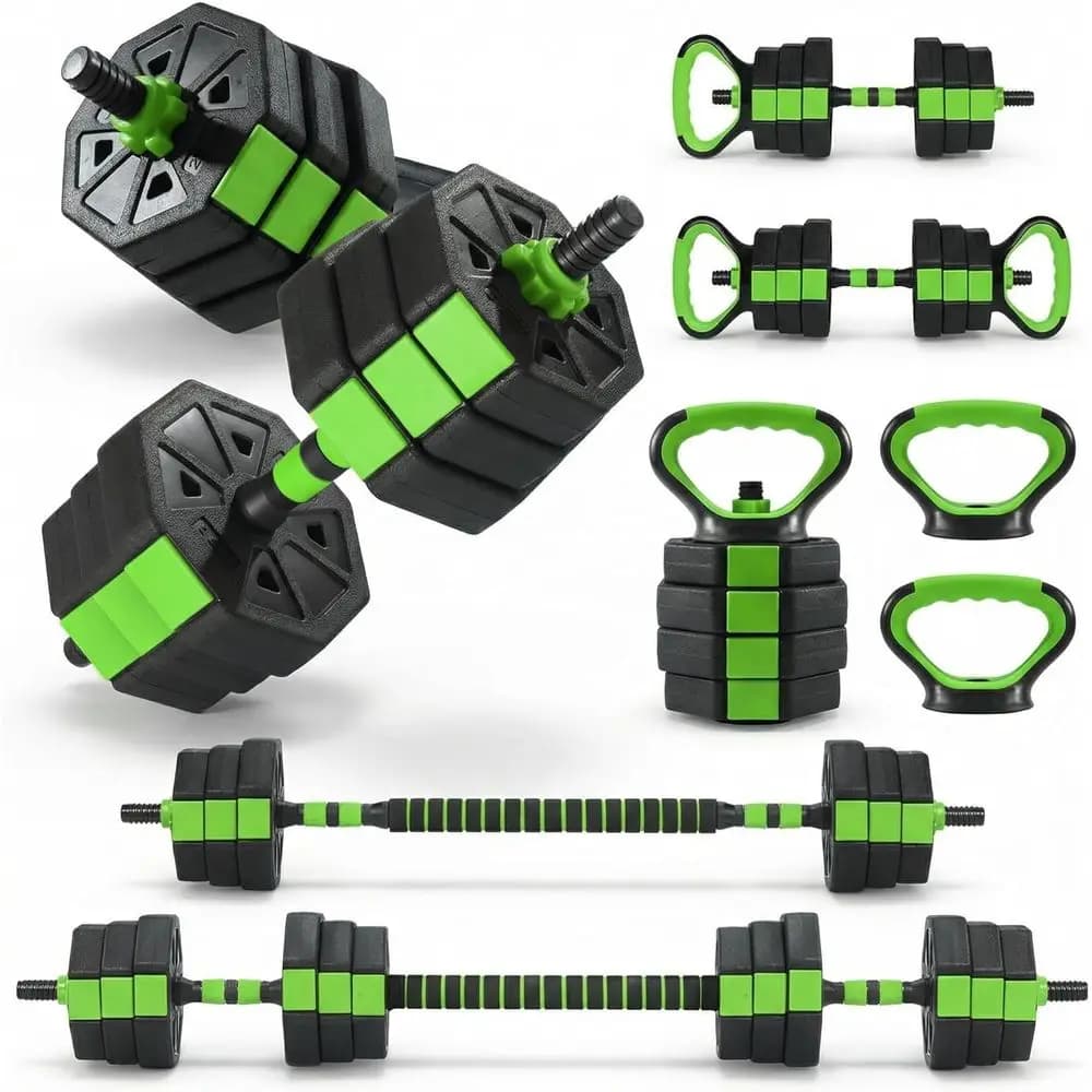 88Lbs 4-in-1 Adjustable Dumbbell Set: Convertible Kettlebell, Push-Up Stand, and Home Gym for Full Body Workouts