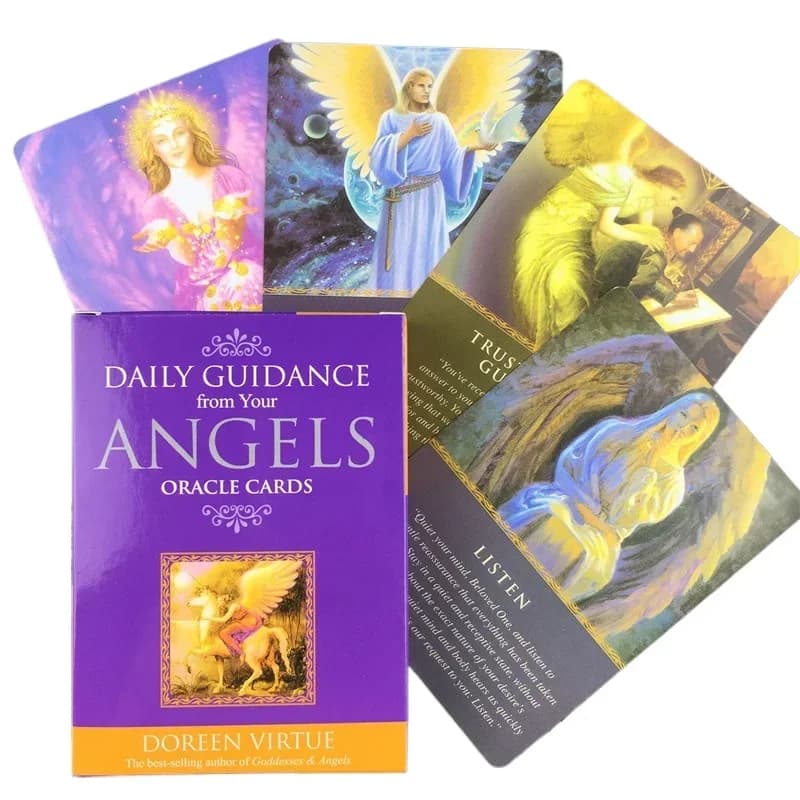 Carte da gioco inglesi complete di vendita calde per giochi di società Guida quotidiana dai tuoi angeli Giochi da tavolo di carte dei tarocchi Oracle