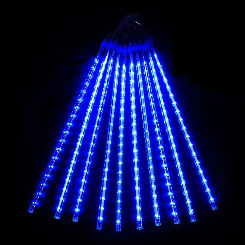 10 Pezzi Tubi Luminosi a Cascata Effetto Meteora, Protezioni Trasparenti per Luci a Stringa, Guscio in Plastica Robusto, Decorazione per Feste ed Eventi all'Aperto