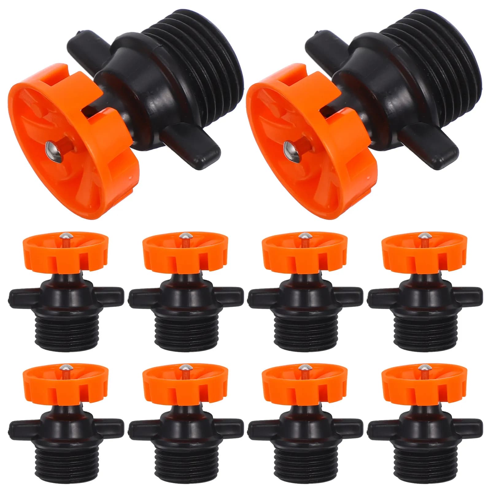 10 pz. Ugelli Rotanti per Irrigazione a 360 Gradi, Copertura Completa, Nebulizzazione Fine, Flusso Stabile, per Prato e Giardino, con Punte a Spillo per Tubo
