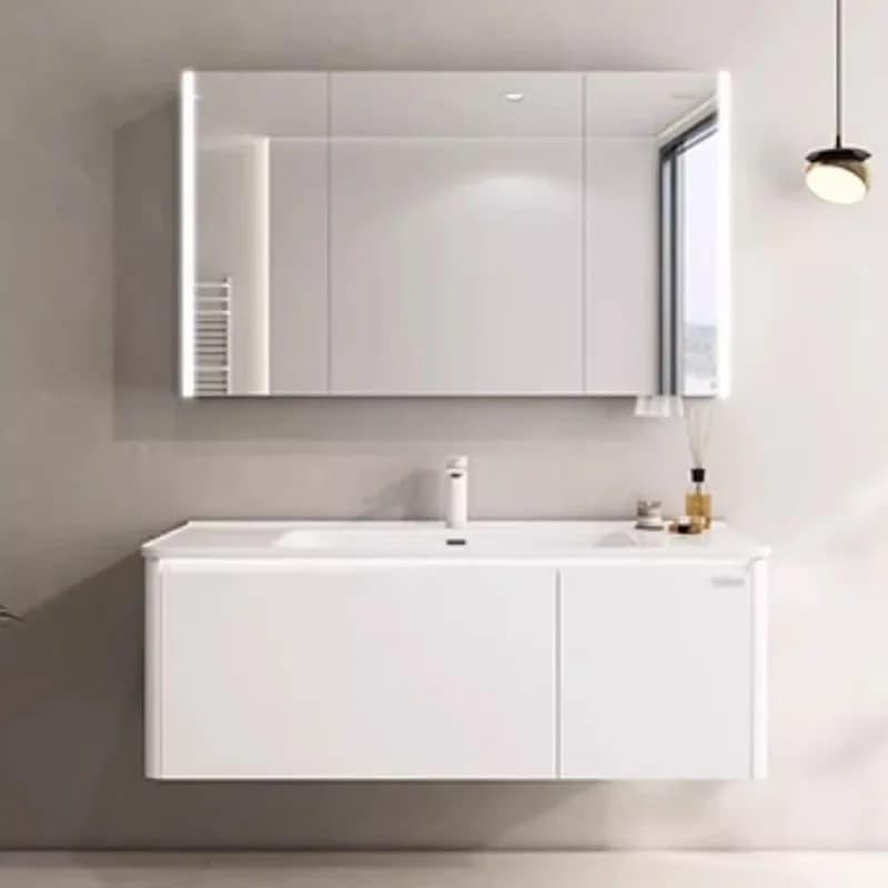 Armadietto da bagno bianco portaoggetti in carta Partizioni moderne di lusso Display WC Armadio Organizzatore Archivadores Mobili per hotel
