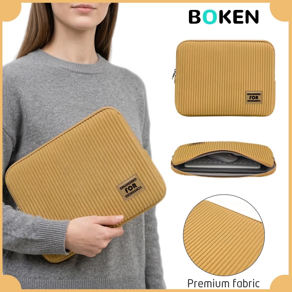 Custodia per Laptop 13-16 Pollici con Righe Verticali e Fodera Morbida, Compatibile con MacBook Pro/Air, HP, Dell, Lenovo - Borsa Protettiva da Viaggio per Ufficio