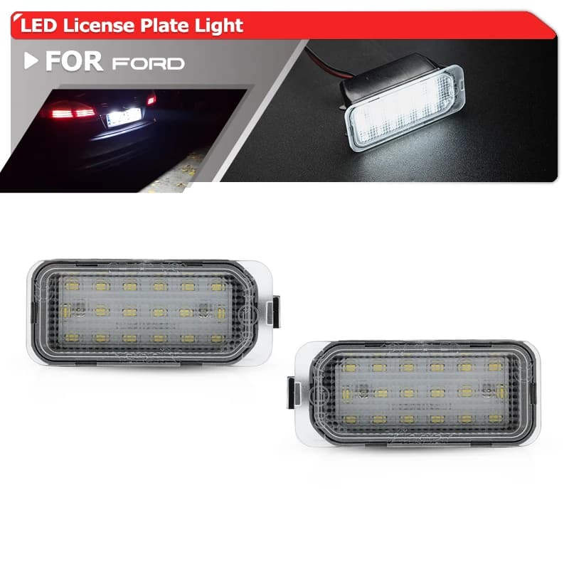 Adatto Per Ford Fiesta MK7 MK7.5 ZETEC S ST 18 SMD Led Numero Luce targa 2 pezzi Lampade per etichette di parcheggio automatico