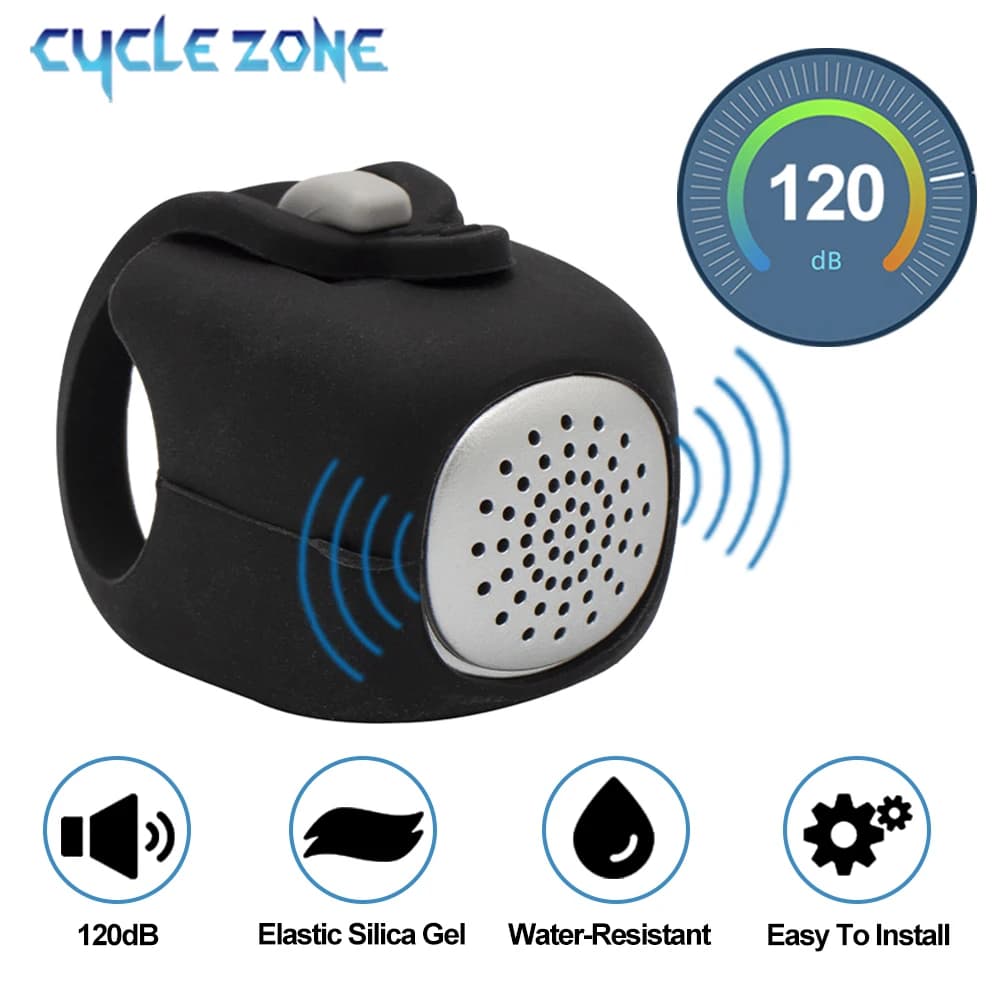 Clacson Elettrico per Bicicletta con 3 Modalità Sonore, Campanello di Avvertimento per Moto e Ciclismo, Clacson Potente da Manubrio per MTB e Ciclismo su Strada, per una Guida Sicura