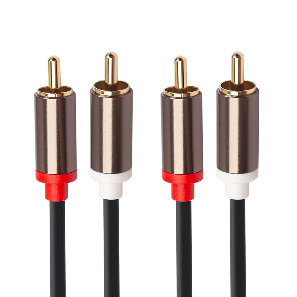 Cavo audio da 3m con 2 RCA a 2 RCA, da maschio a maschio, per TV, amplificatore, soundbox