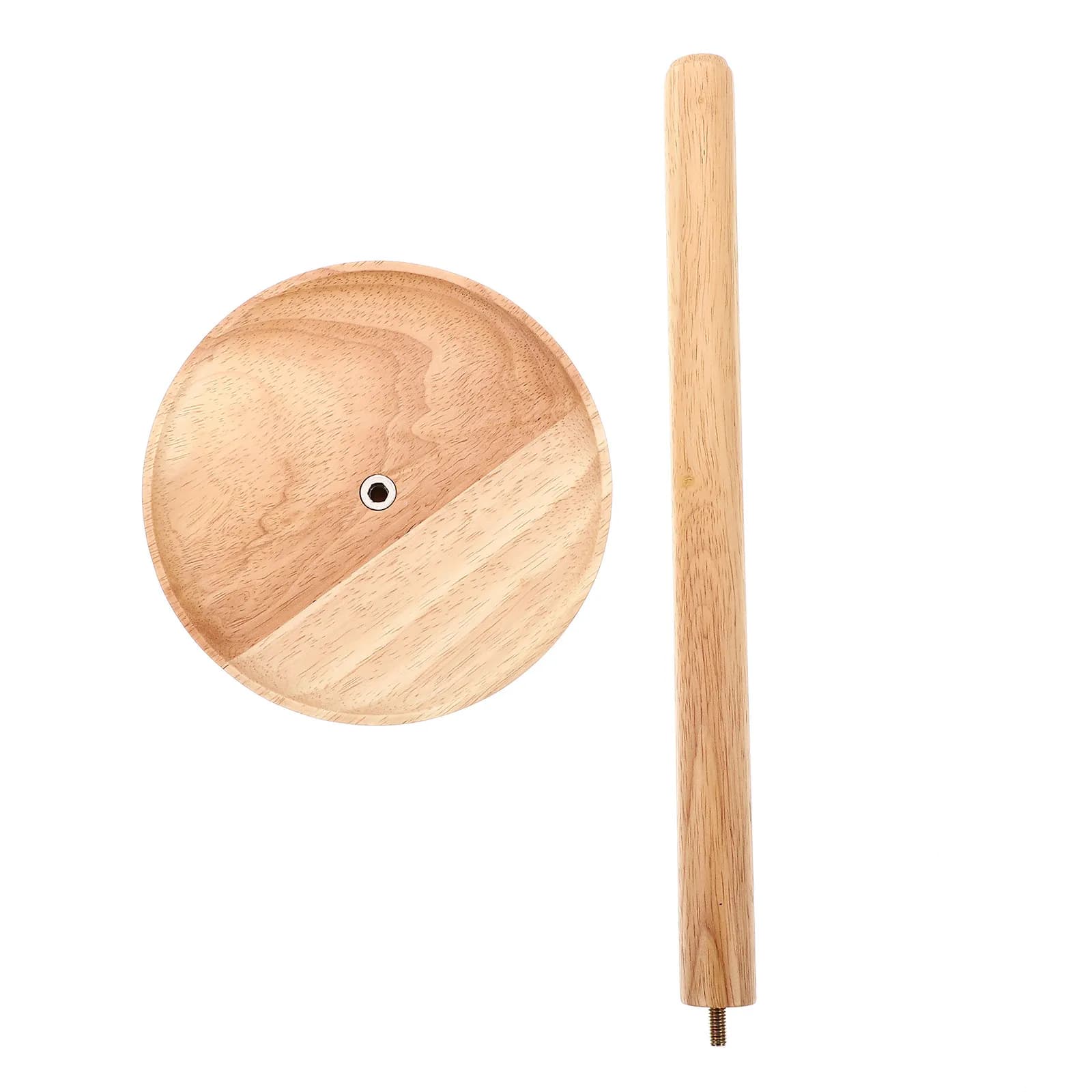 Portarotolo in Legno Massello Moderno per Bagno e Camper, Finitura Naturale, 1 Pezzo