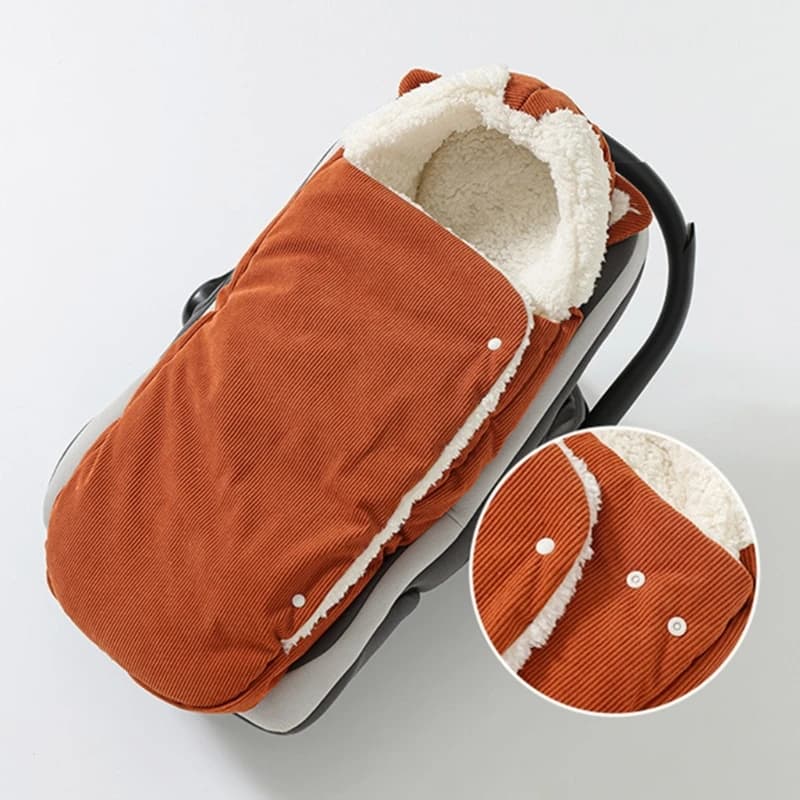 Autumn Winter Baby Warm Thickness With Newborn Wool Sheep Hood Swaddle Wrap Envelope For Culla In Exit Car Seat Covered