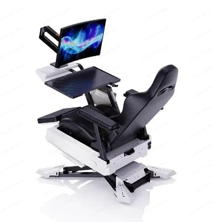 Sedia da gioco ergonomica per cockpit per eccellenza e sedia da ufficio Sedia da gioco per cabina reclinabile per computer (esclude 2 monitor)