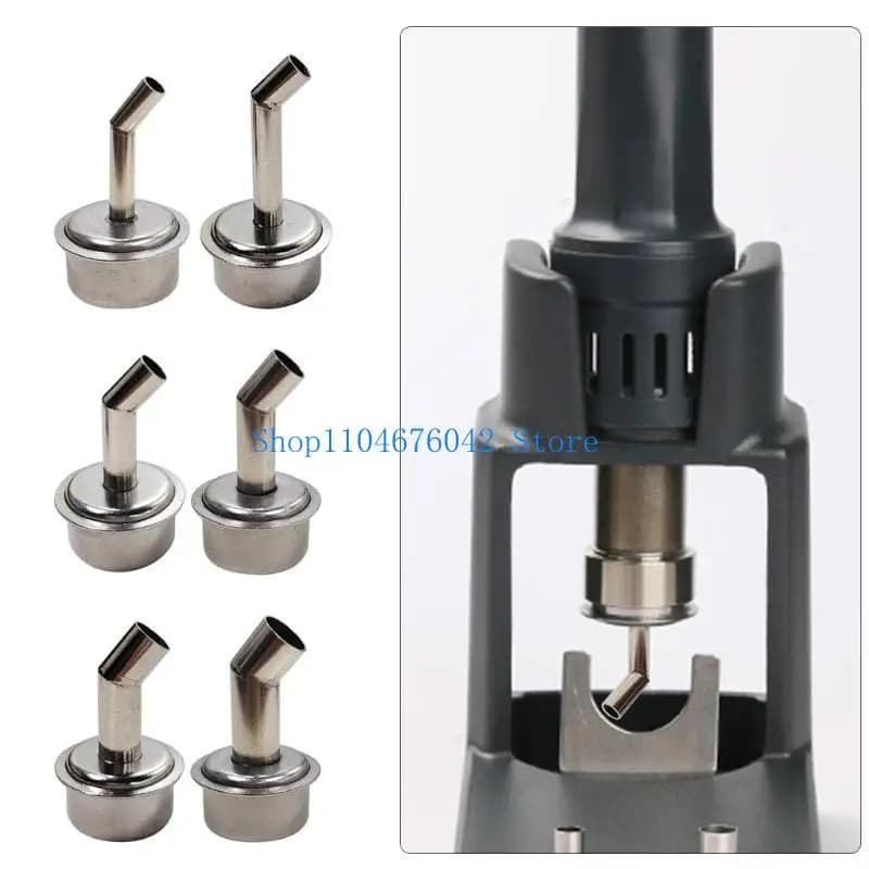 652F 45 Degree Bent Curved Heat Nozzle 5/6/7/8/9/10mm Hot Air Guns Nozzles Replacement for 861DW Soldering Station