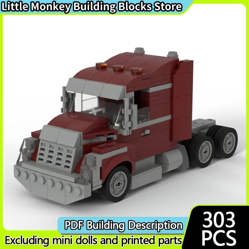 City Car Model MOC Building Bricks Classic City Semi Truck Modular Technology Children Holiday Gifts Assemble Toys Suit