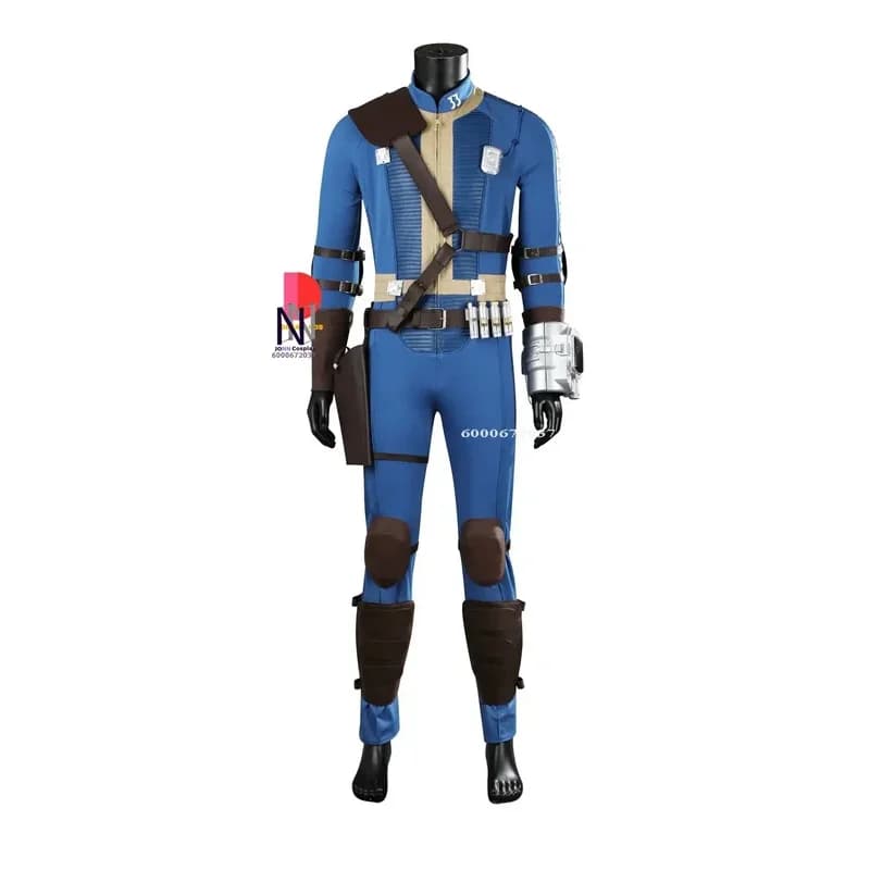 Autunno Cos Out Vault 33 Hank Costume Cosplay Maschio Survivor Blu Uniforme Vestito Tuta Braccio Puntelli Halloween Party Uomo Donna Vestito