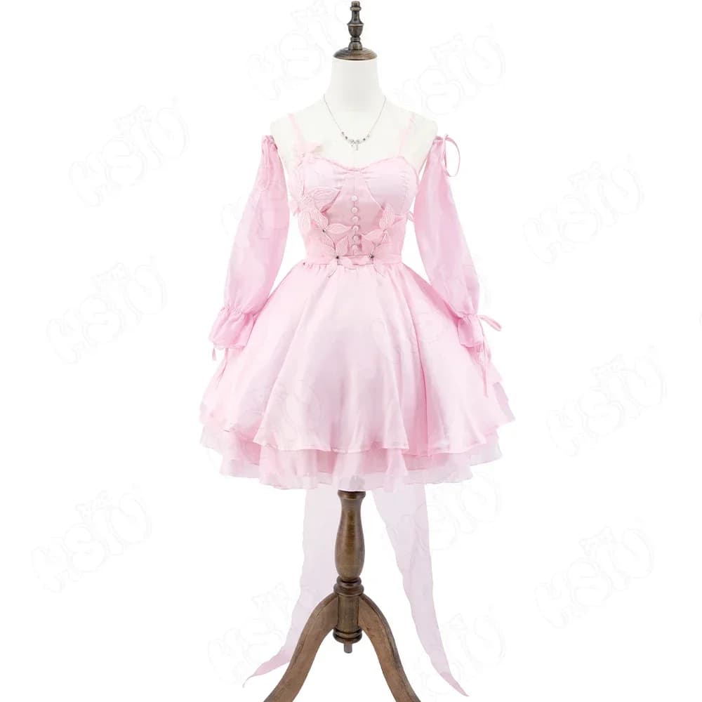 QWRE Rosa Elegante Onde da Sogno Uniforme Carnevale di Halloween Abbigliamento Gioco Cosplay Gioco Love And Deepspace Eroiine Costume Cosplay