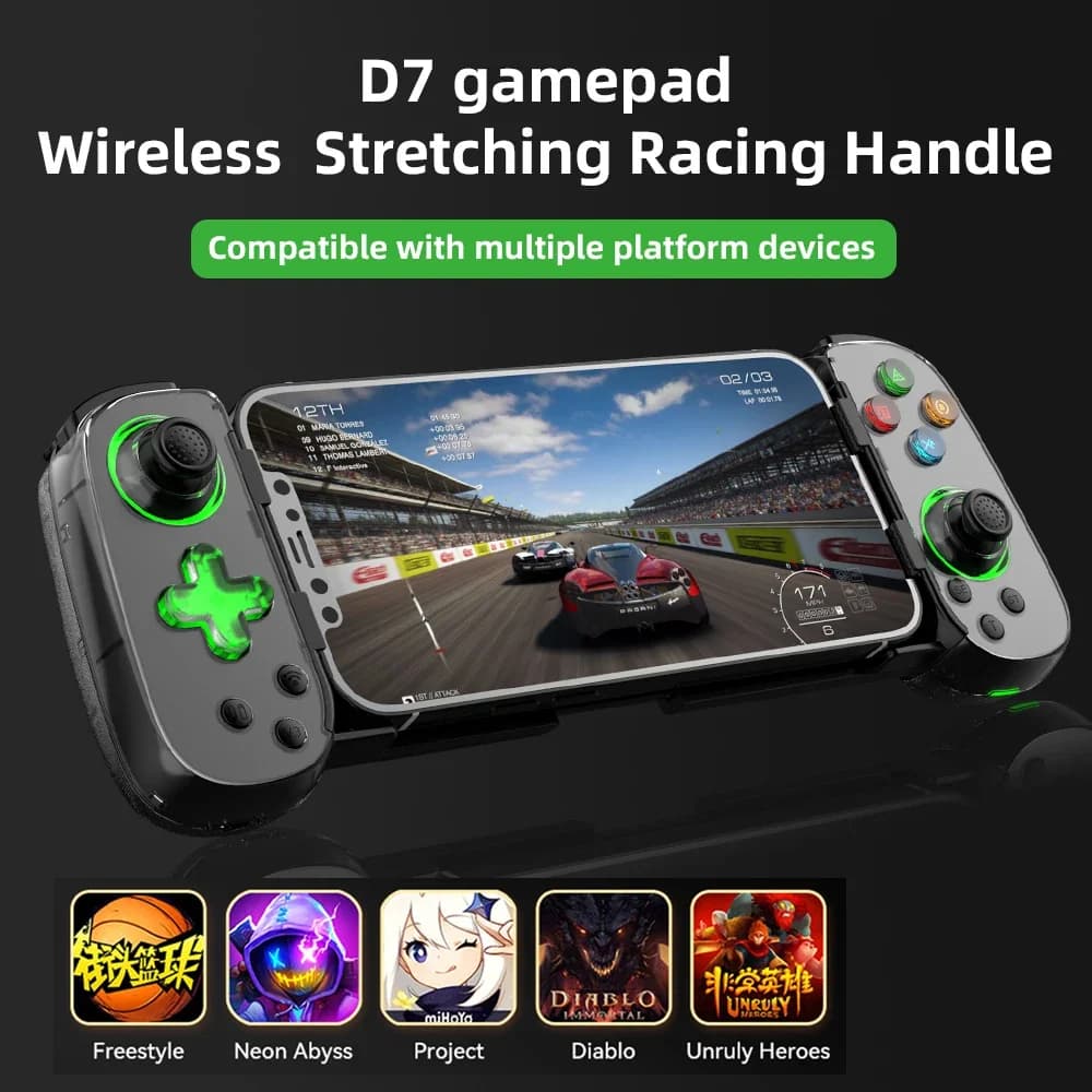 Gamepad D7 The extendable game controller supports six-axis Android phone Bluetooth wireless gamecontroller supports switch/pc/ios
