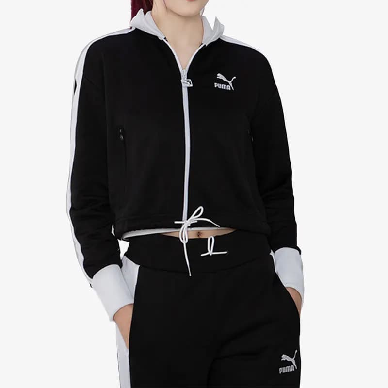 Puma Genuine T7 Colletto rialzato con pannelli Giacca sportiva comfort da donna Capispalla casual 532943-01