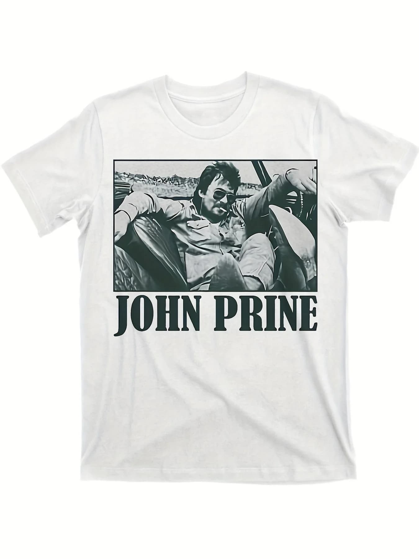 New John Prine T-shirt da uomo di ispirazione vintage Street Style T-shirt da donna comode camicie in cotone girocollo