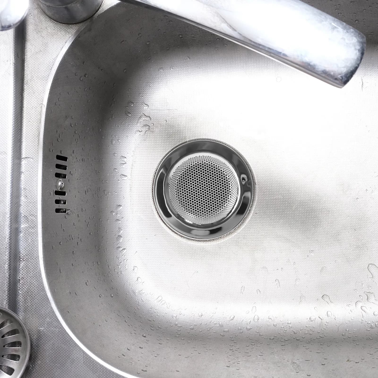 2 Pezzi Filtro per Lavello in Acciaio Inossidabile Premium, Cestello Filtrante per Scarico, Filtro per Alimenti da Cucina, Blocca Rifiuti Senza Interruzioni per il Flusso dell'Acqua