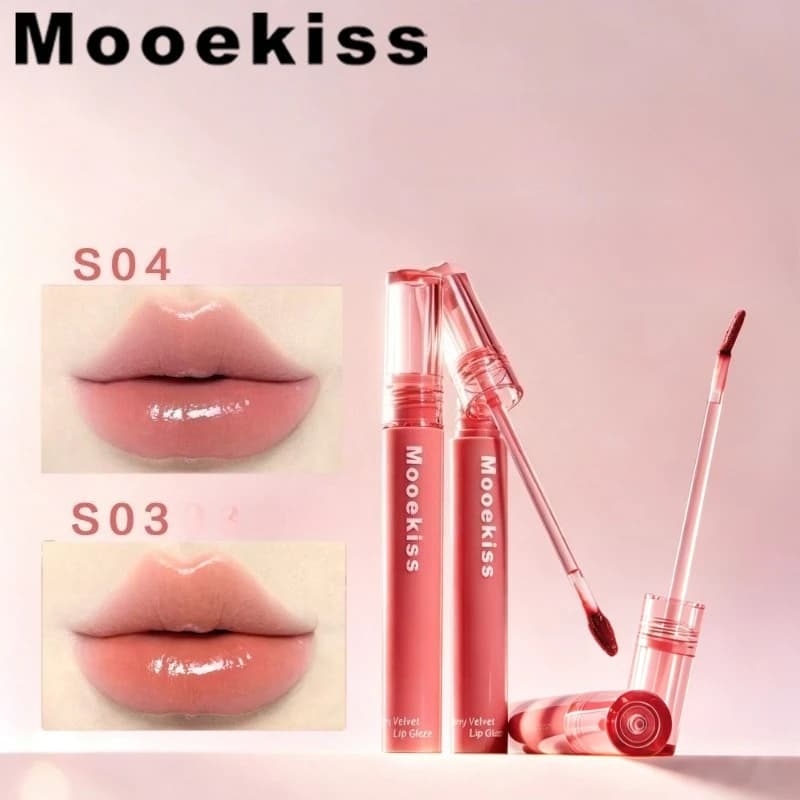Mooekiss Lip Gloss with Mirror Finish Long-lasting Smudge-proof Color-enhancing for A Natural Look Without Foundation Makeup