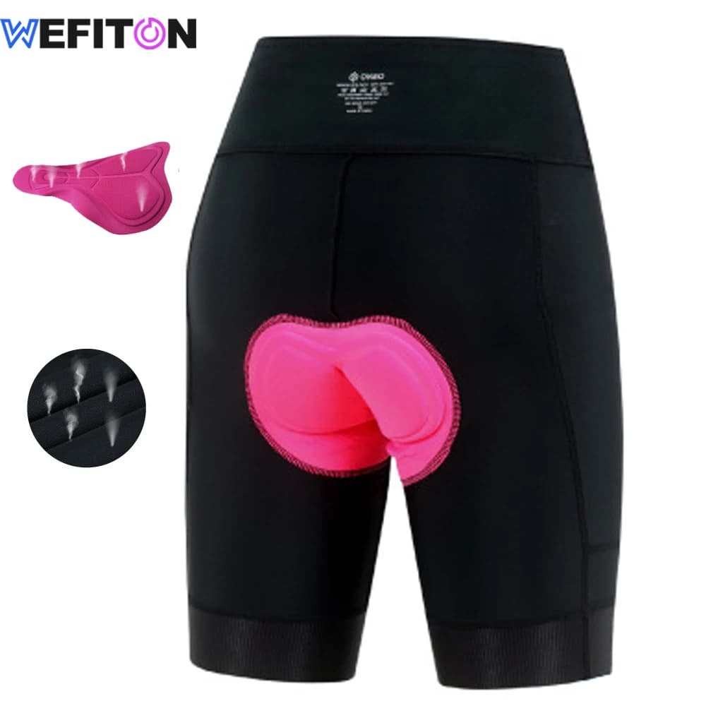 WEFITON 1 Piece Cycling Shorts 4D Women's Padded With Pockets, Breathable, for Mountain Bike, Cycling for Women