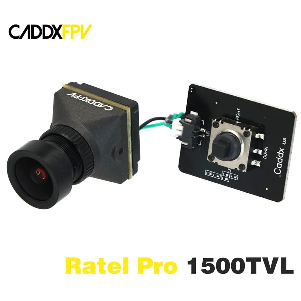 CADDX Ratel Pro 1500TVL Super WDR 4.5V-27V 4:3/16:9 NTSC/PAL CMOS FPV Starlight Night Vision Blacklight Camera for RC Drone