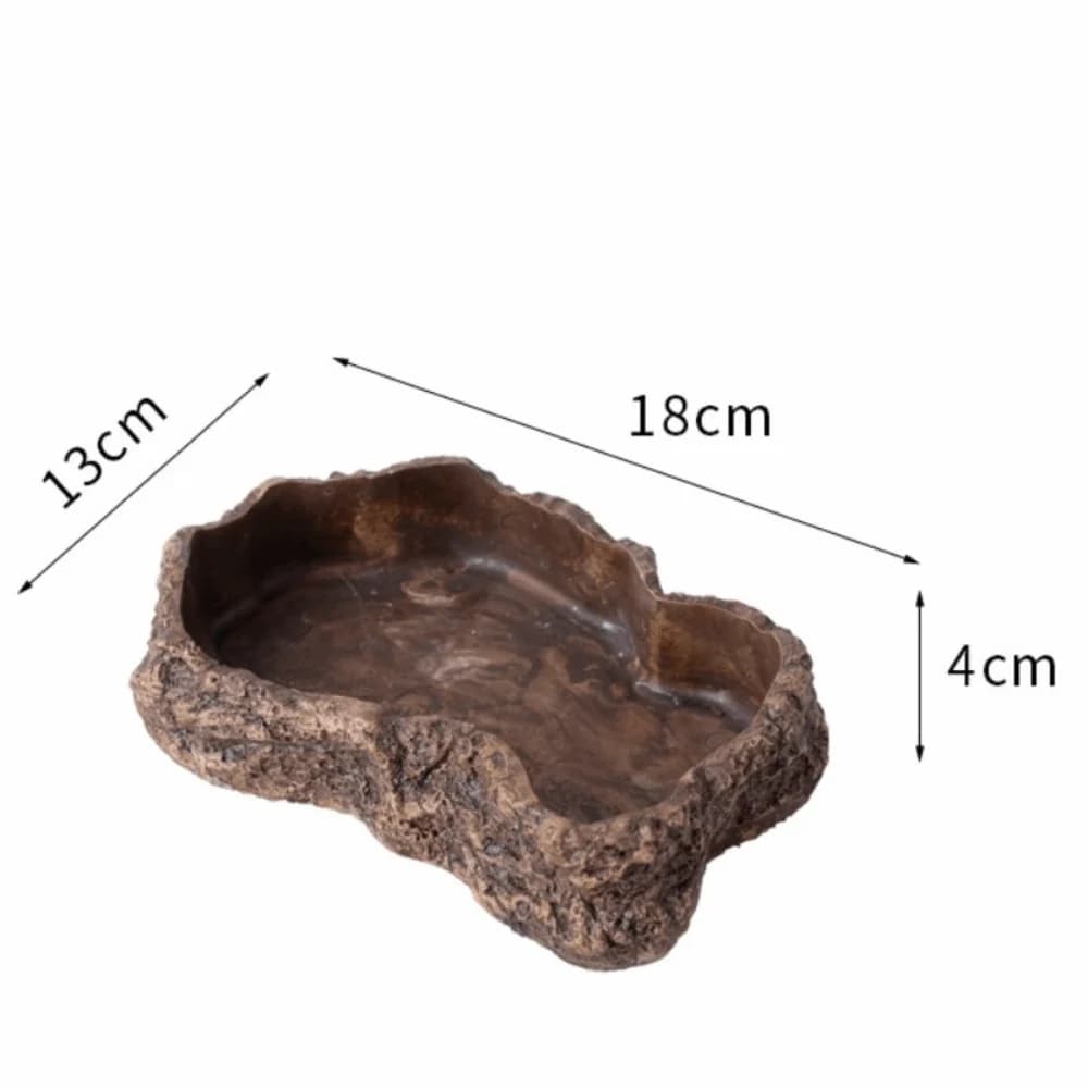Ciotola per Rettili a Forma di Roccia, Varie Dimensioni, Base Antiscivolo, Ciotola per Acqua Tartarughe, Decorazione Habitat, Mangiatoia per Rettili, Accessori per Animali Domestici